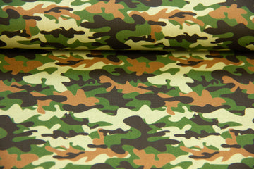 Baumwollwebware, Camouflage, oliv, 0,5 m